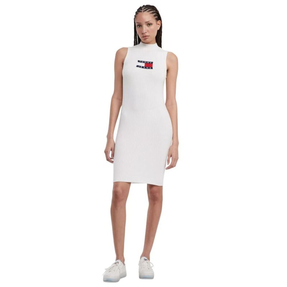 Tommy Jeans Women's Dress Sz S  Logo Flag Sweater - Picture 4 of 6